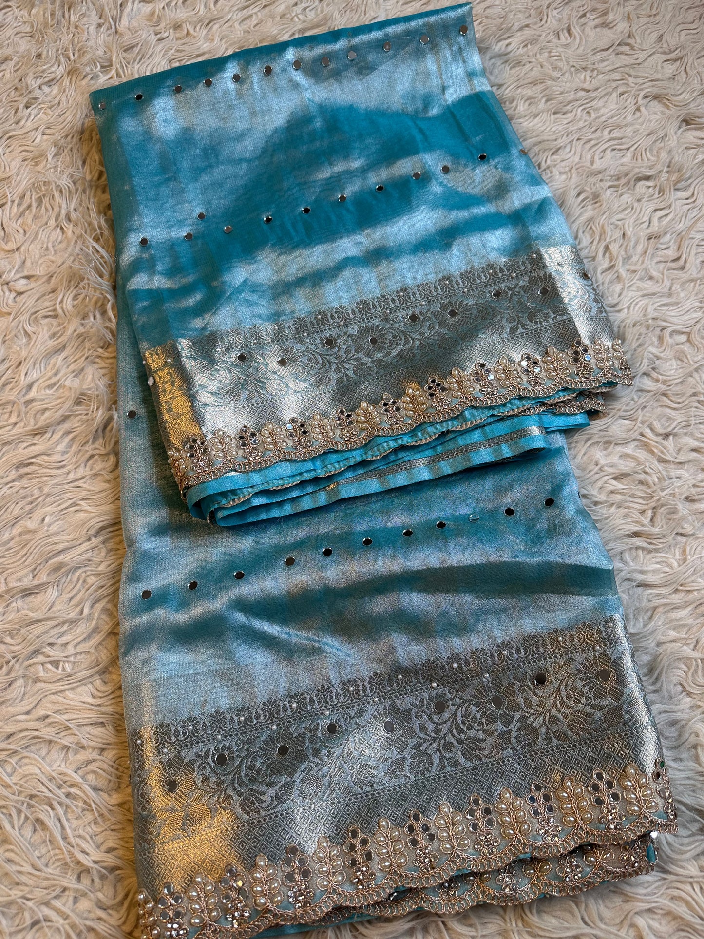 Blue Lagoon Luxe Saree