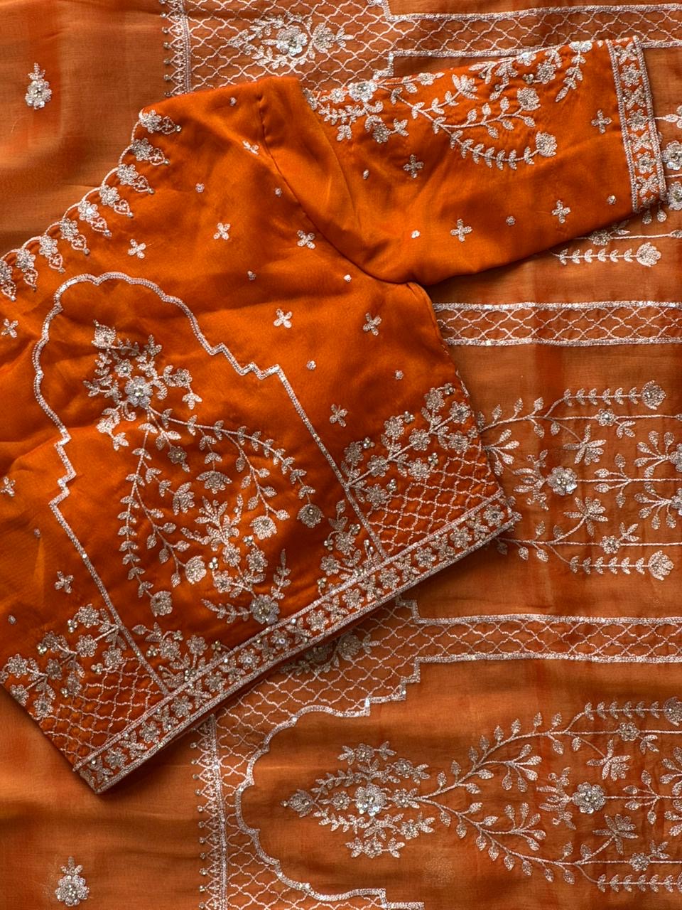 Kesariya Noor Saree