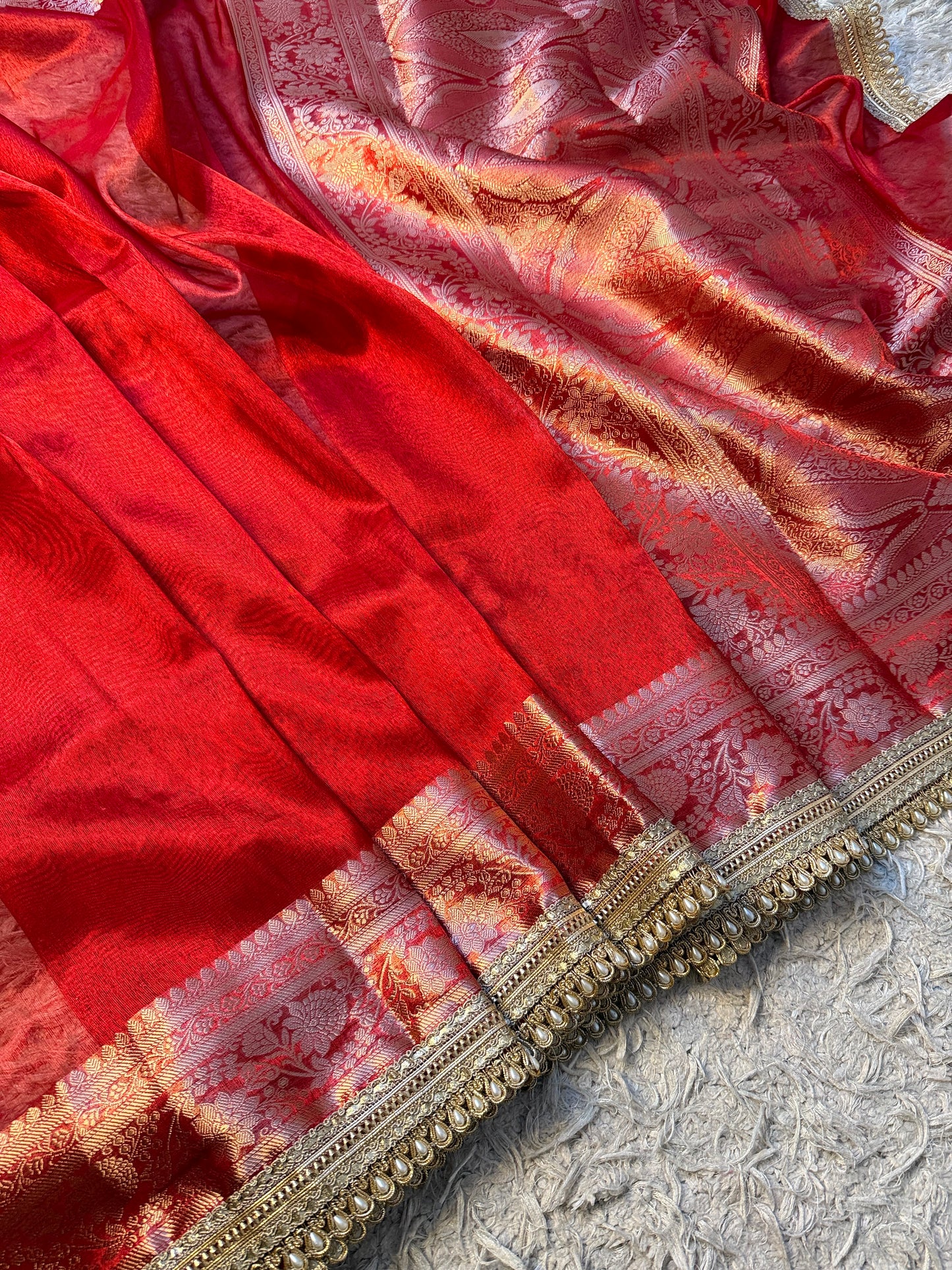 Ruby Shimmer Saree