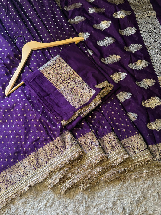 Rajshahi Violet Saree