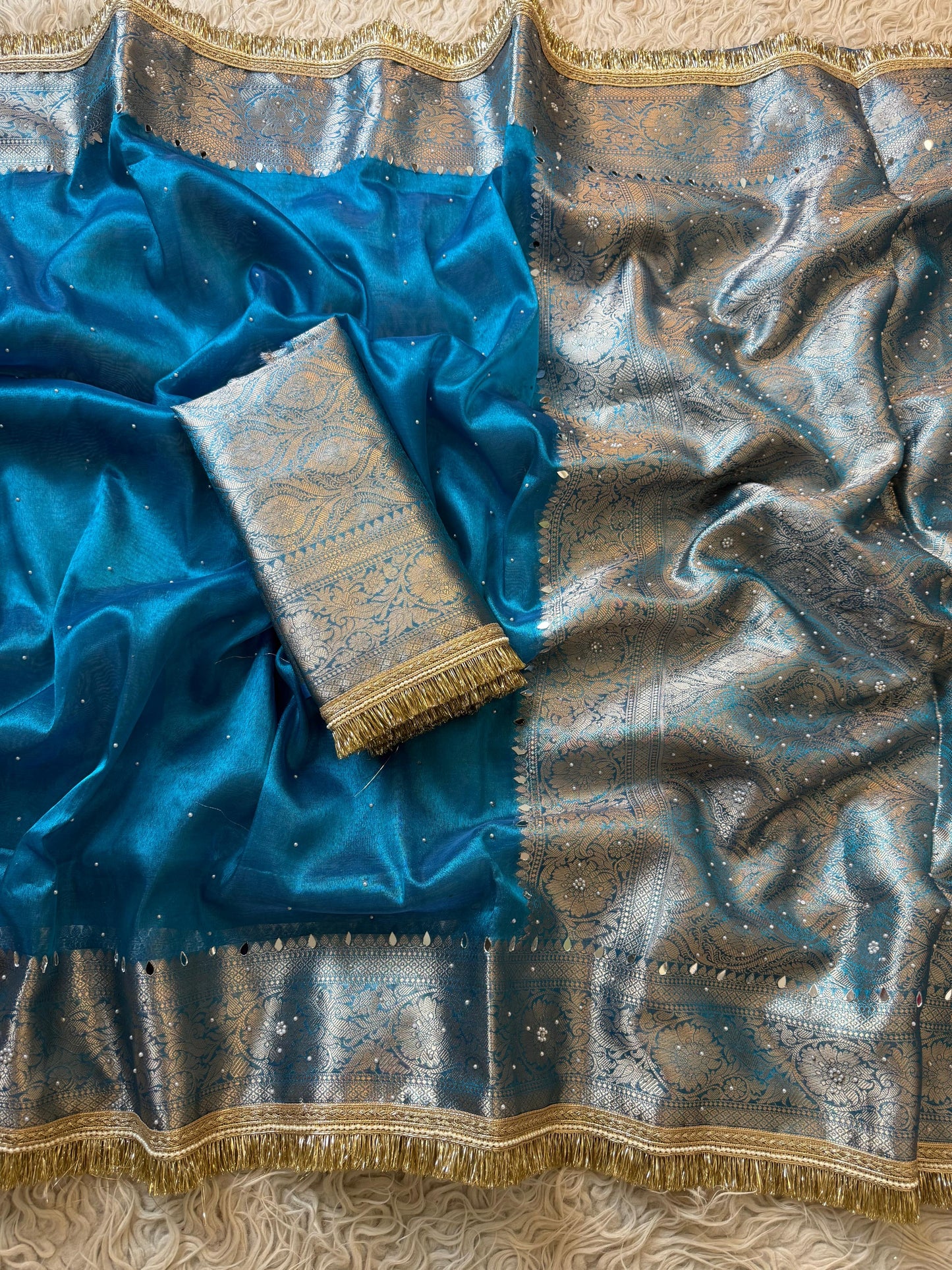 Turquoise Noor Saree