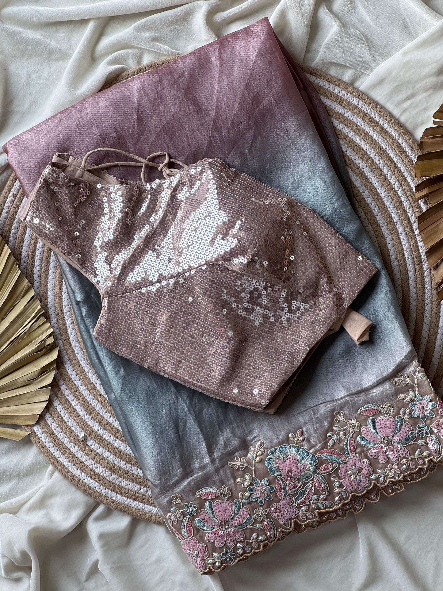 Ishq-e-Pastel Saree(Ready to wear)