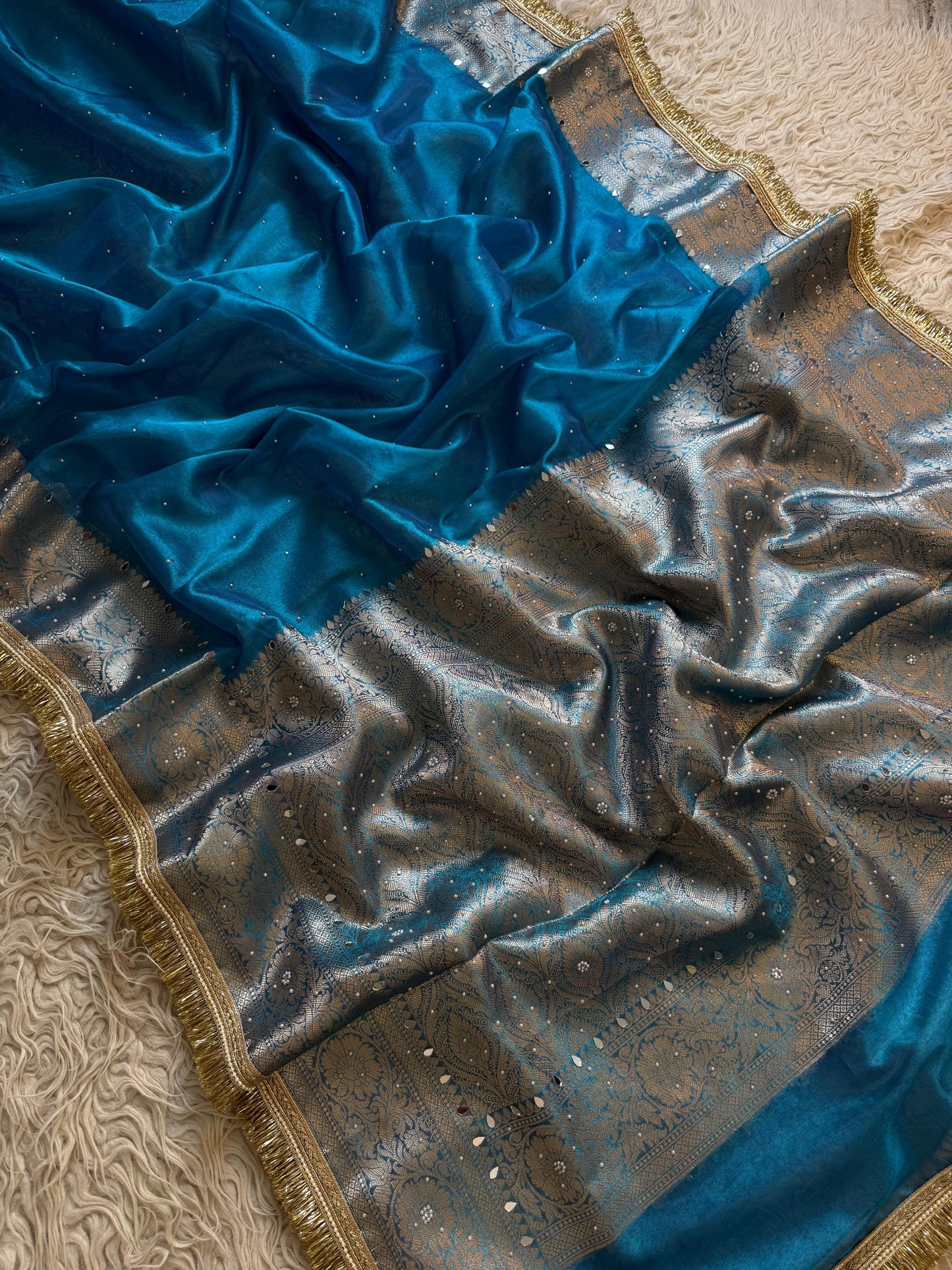 Turquoise Noor Saree