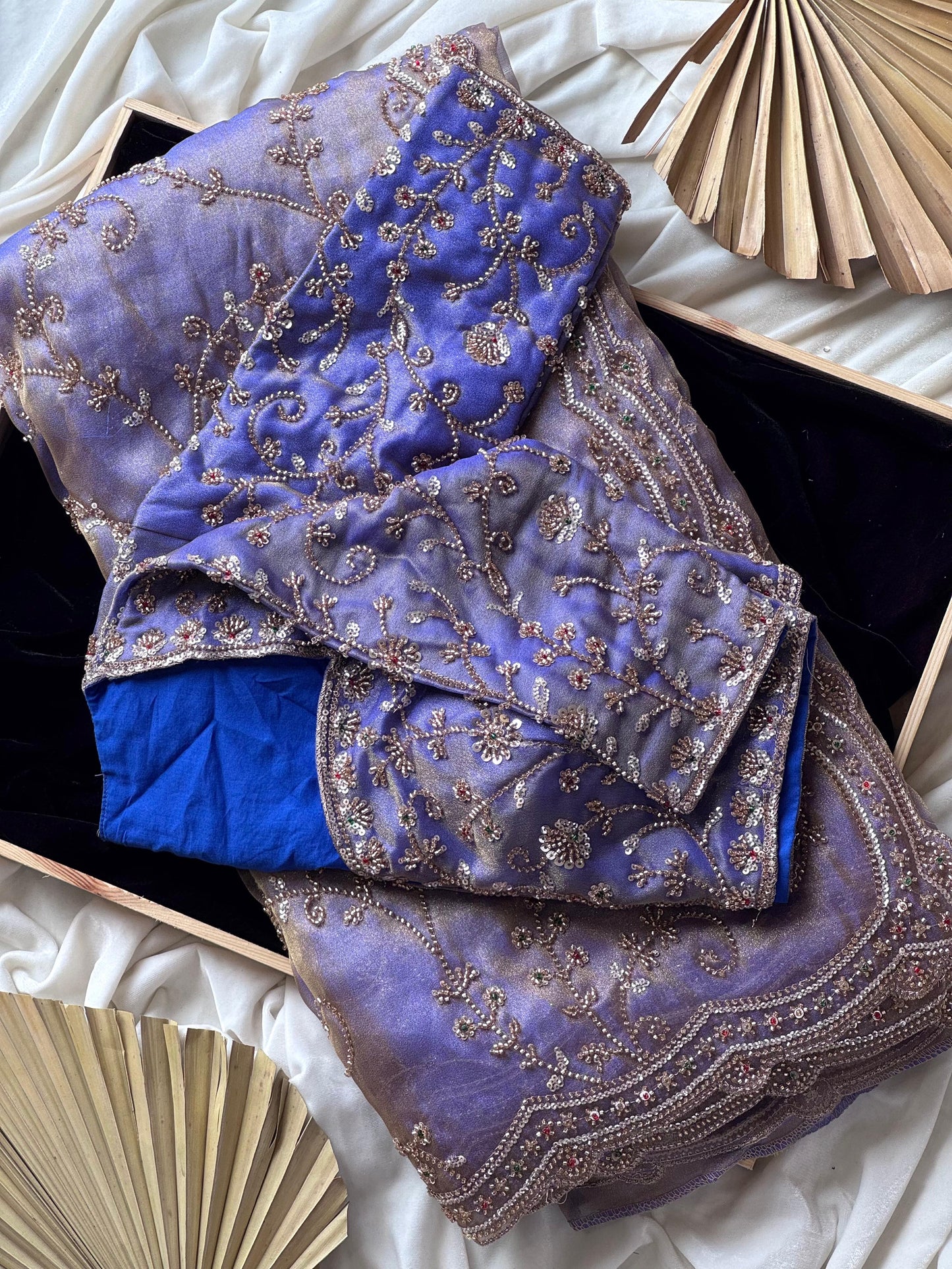 Lavender Luxe Wave Saree