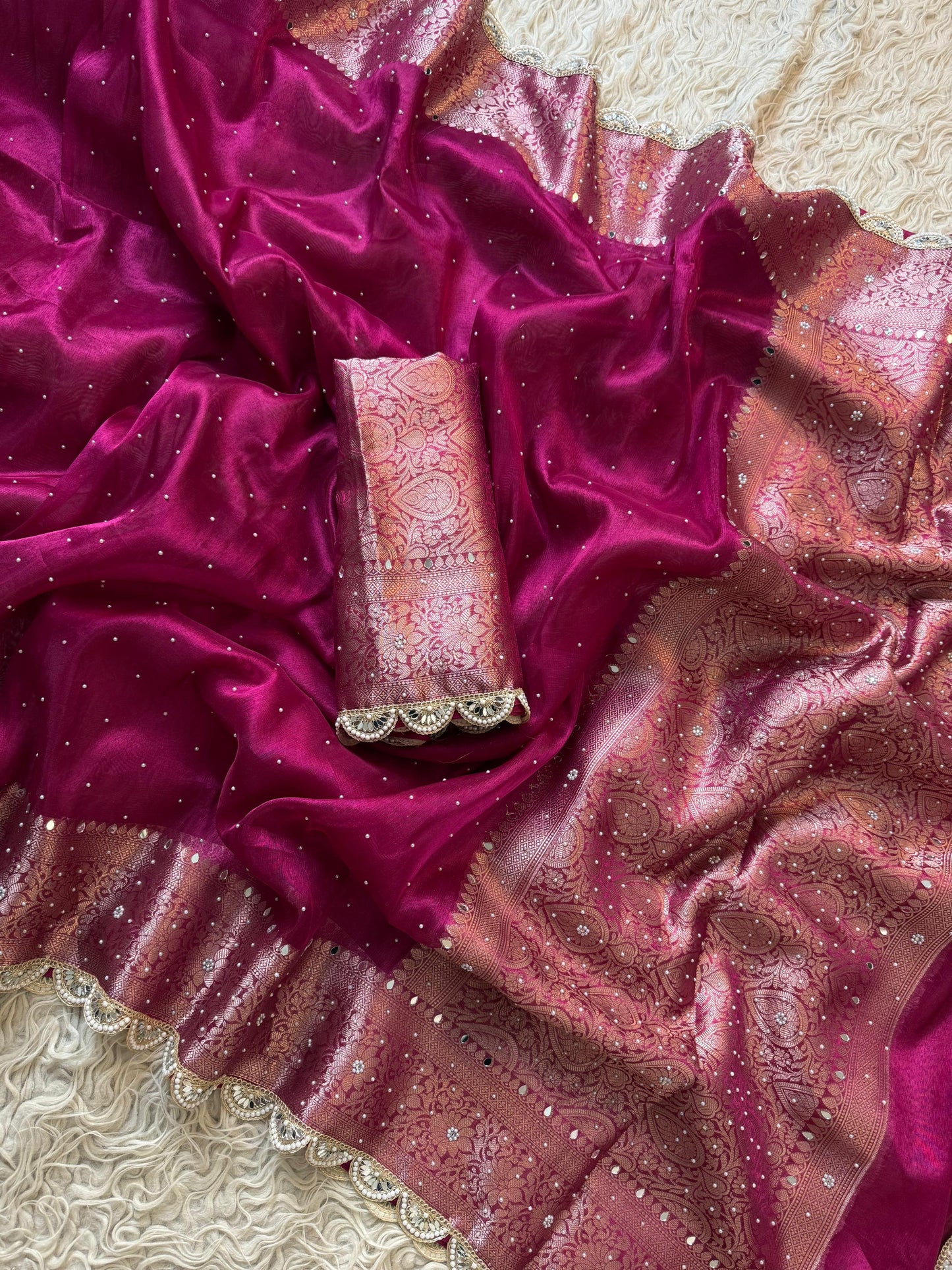 Magenta Mahal Saree