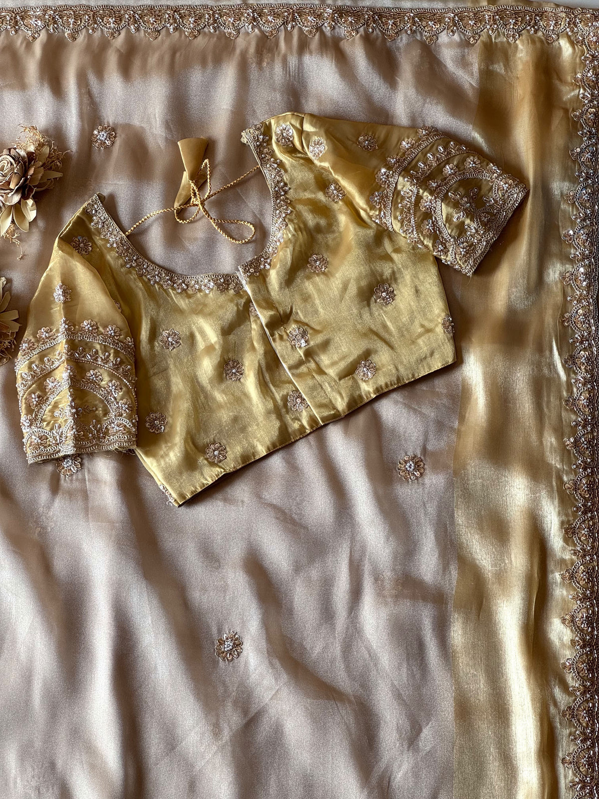 Gold Grace Handwork Saree