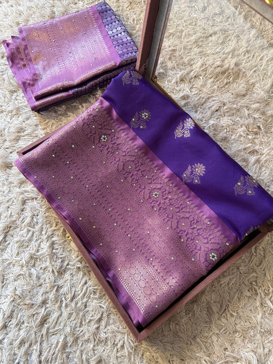 Phoolrang Purple Saree