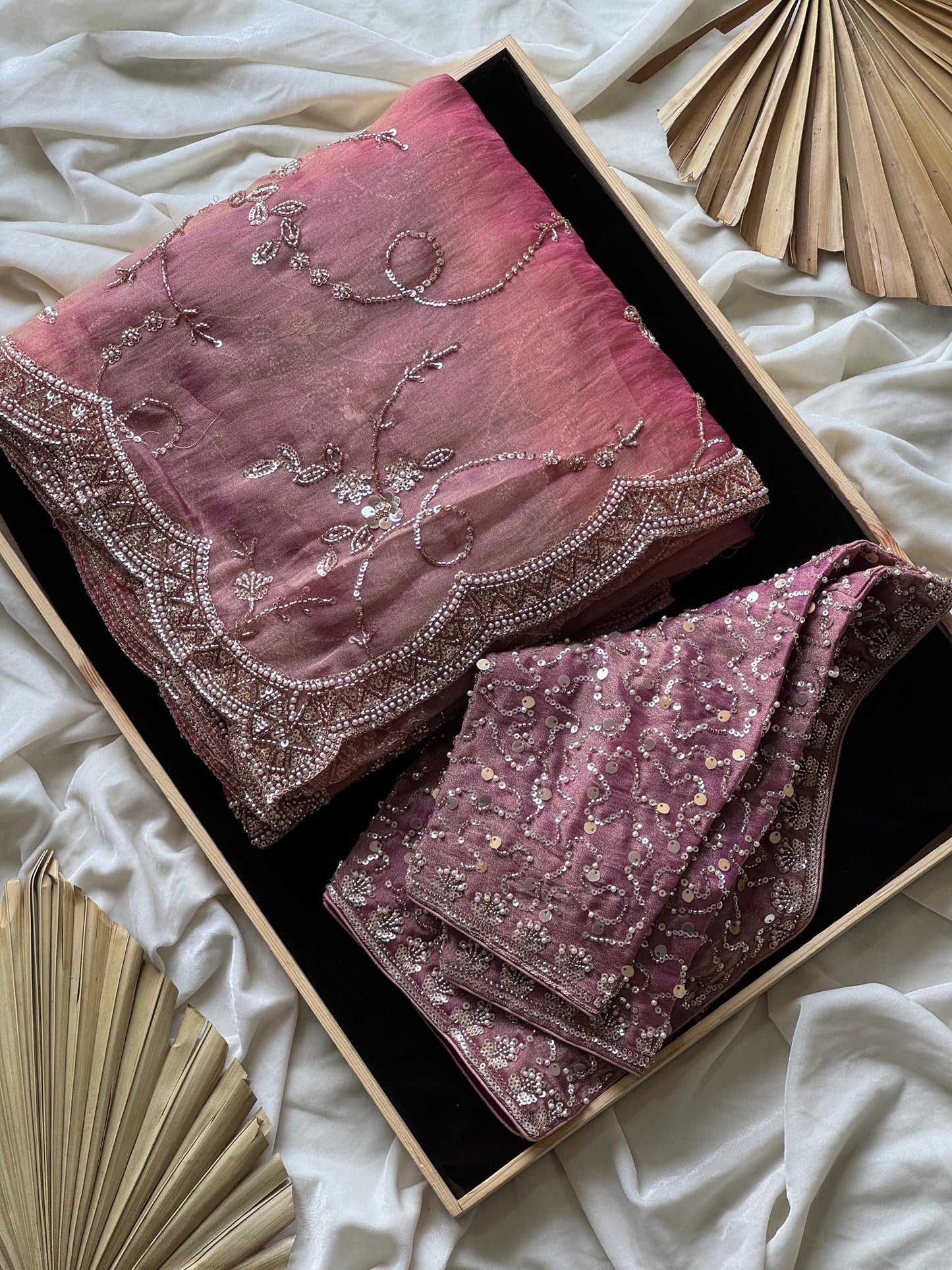 Twilight Rose Luxe Saree