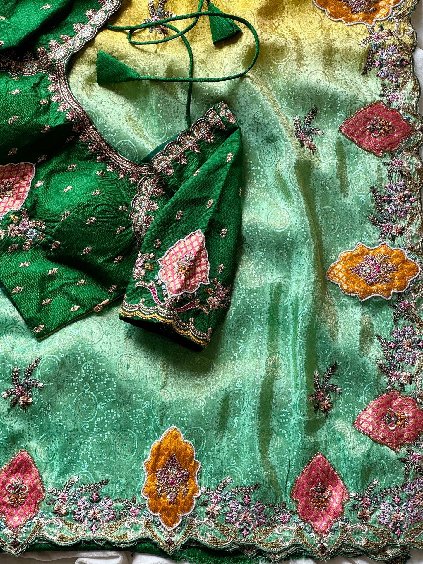 Gulistan Green Saree