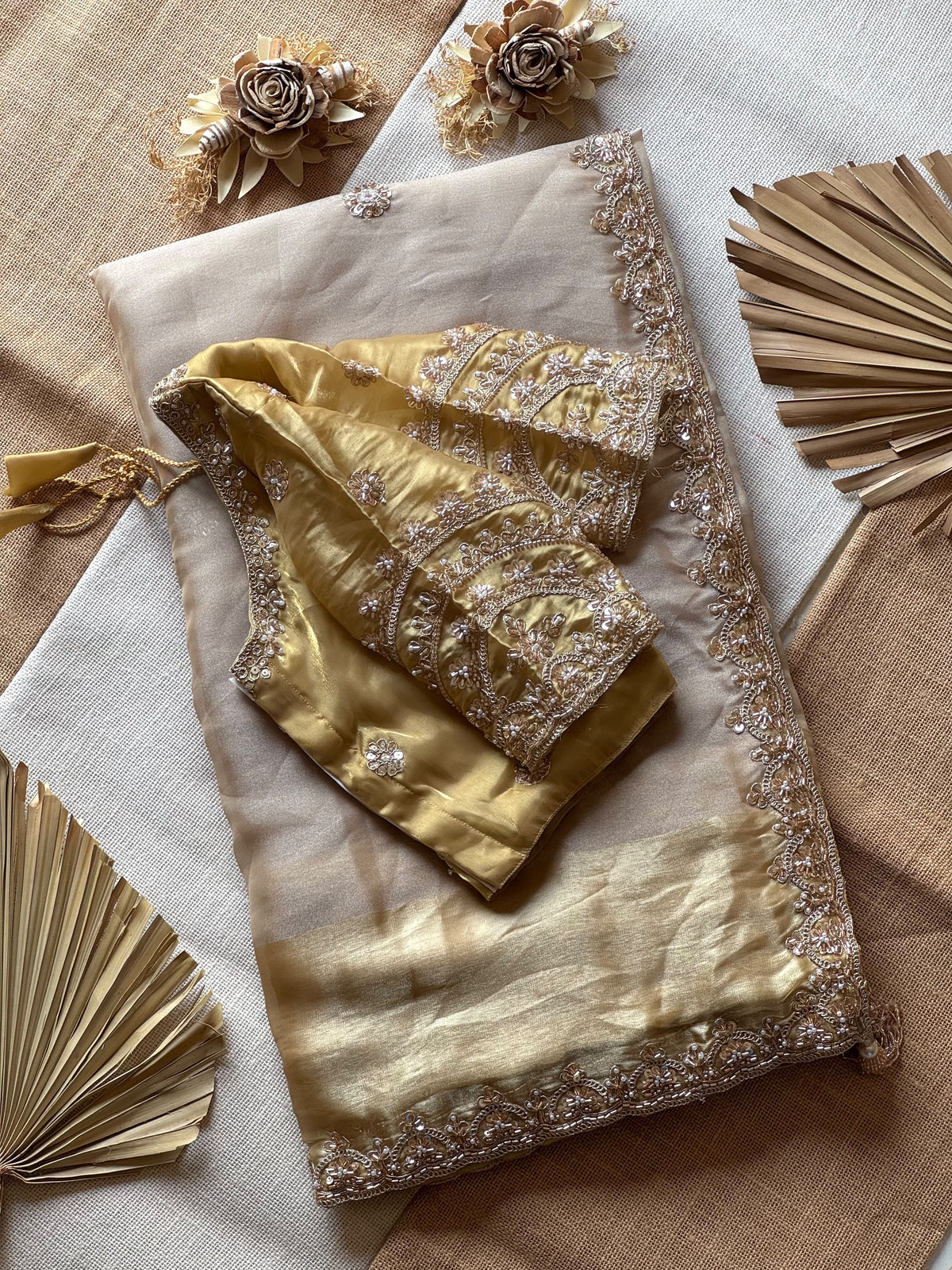 Gold Grace Handwork Saree