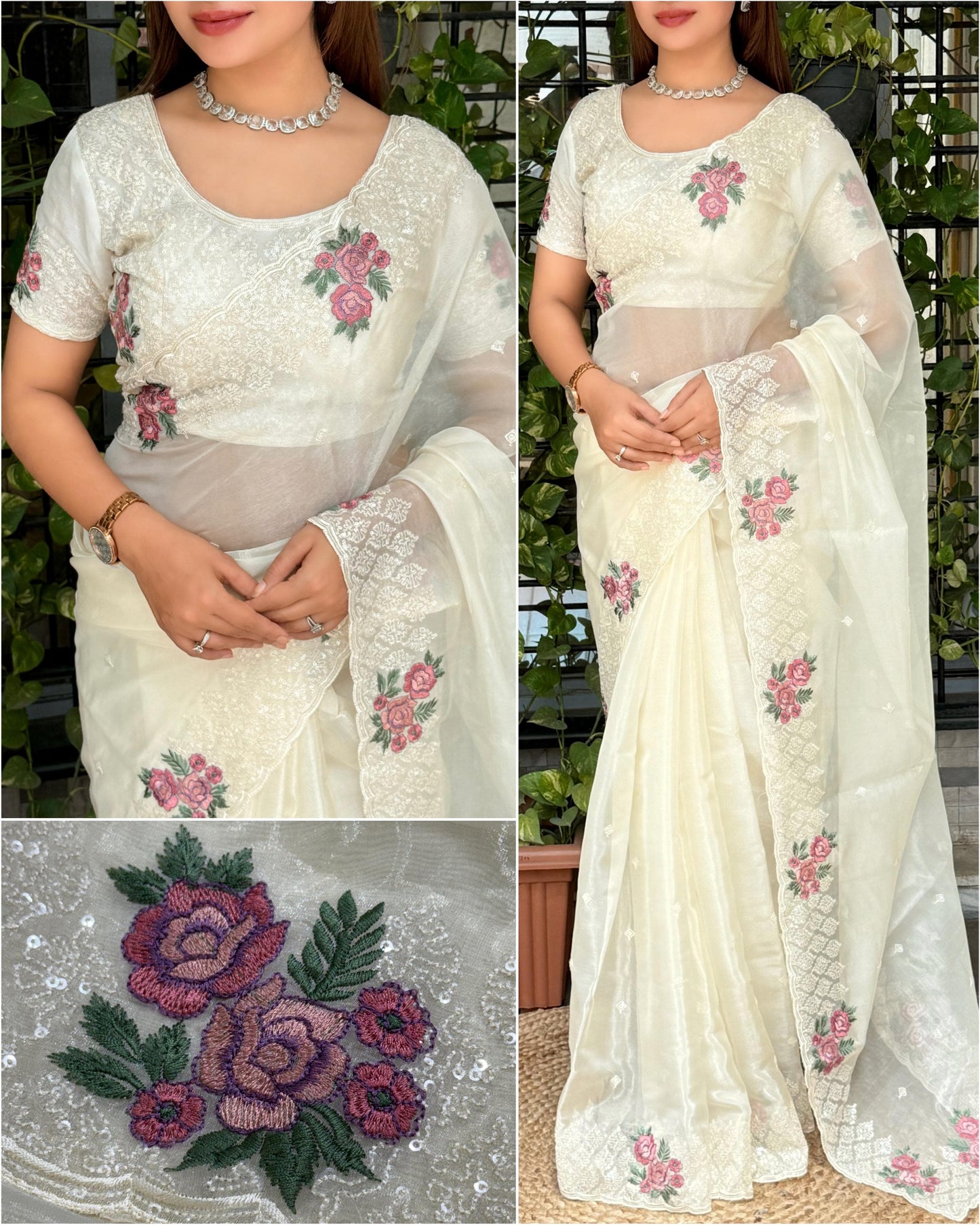 Ivory Bliss Saree