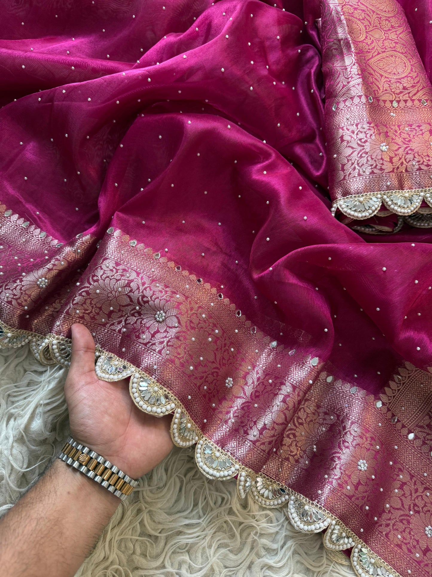 Magenta Mahal Saree