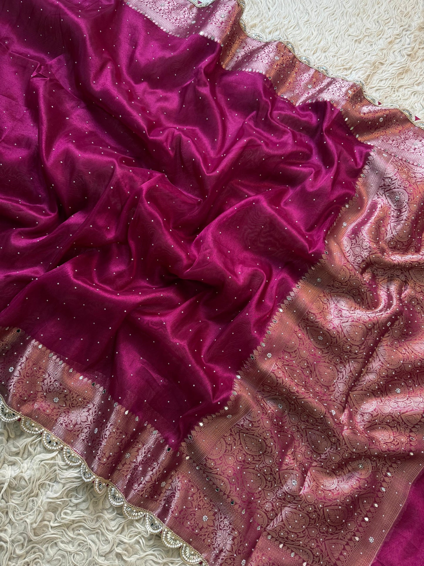 Magenta Mahal Saree