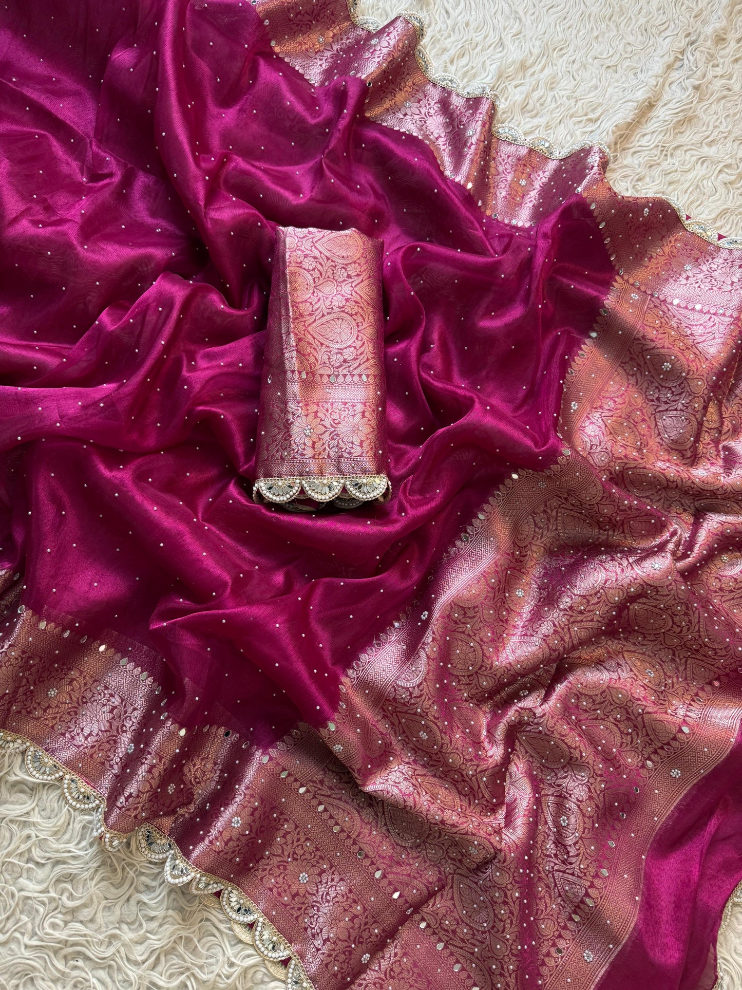 Magenta Mahal Saree