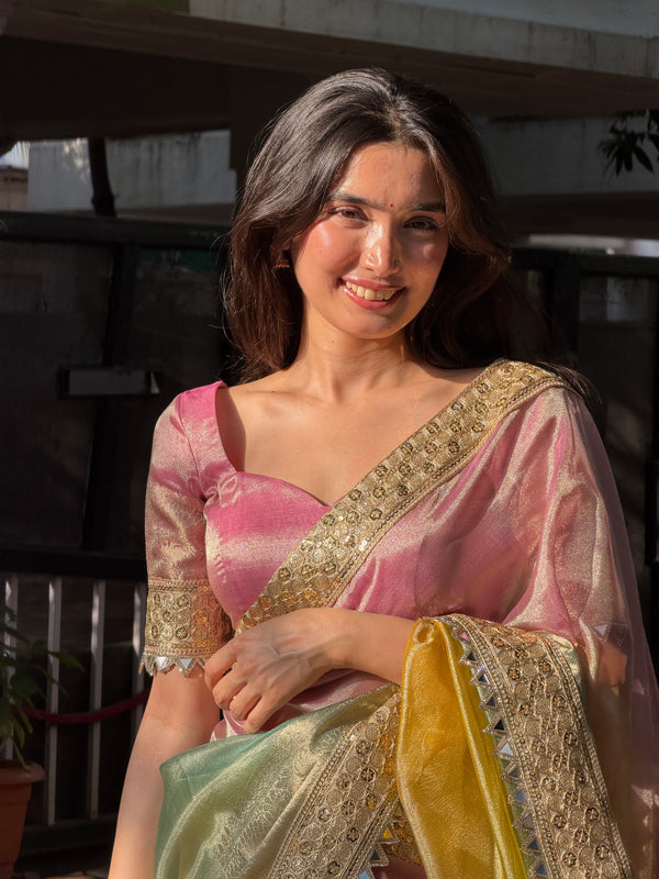 The Blush Symphony Saree