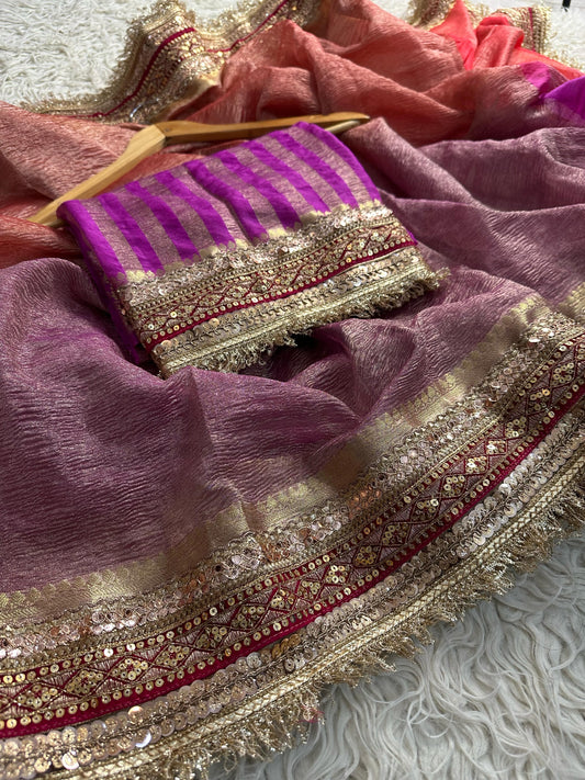 Rose Royale Tissue Saree