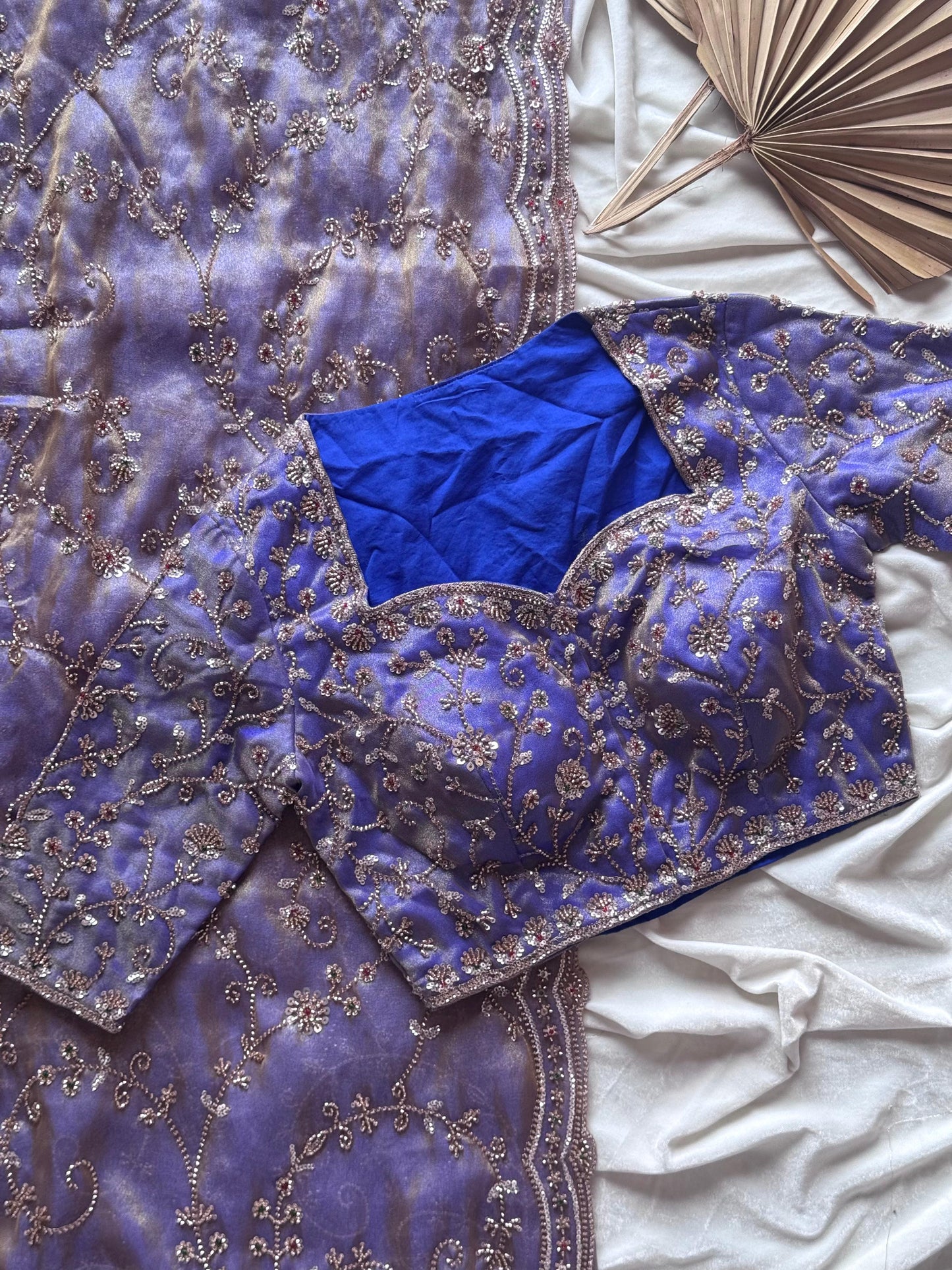 Lavender Luxe Wave Saree
