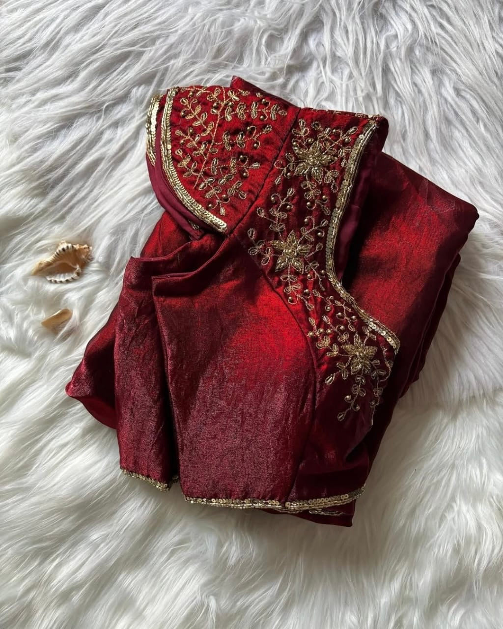 Crimson Muse Saree