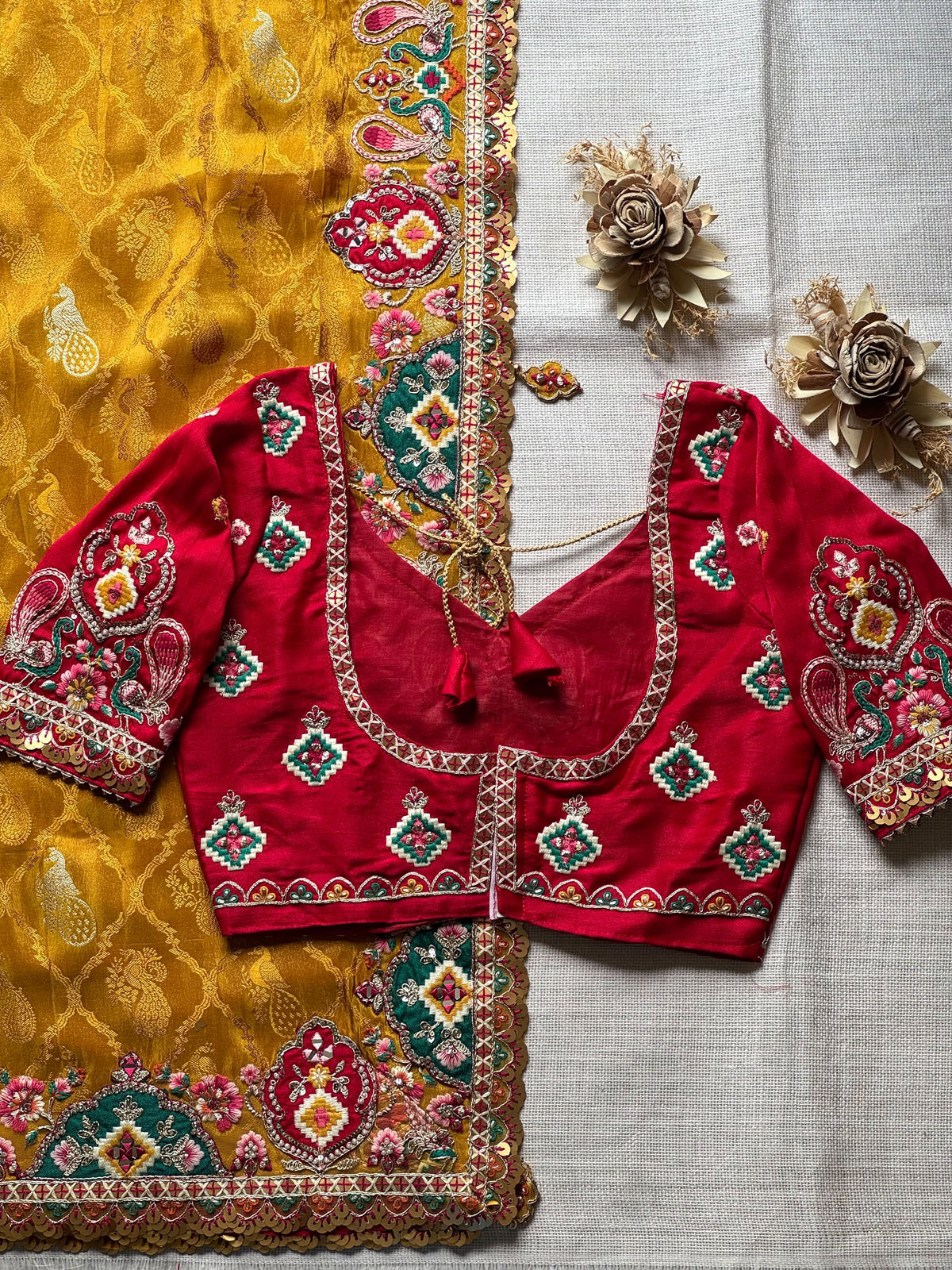 Shamaya Luxe Saree(Mustard)