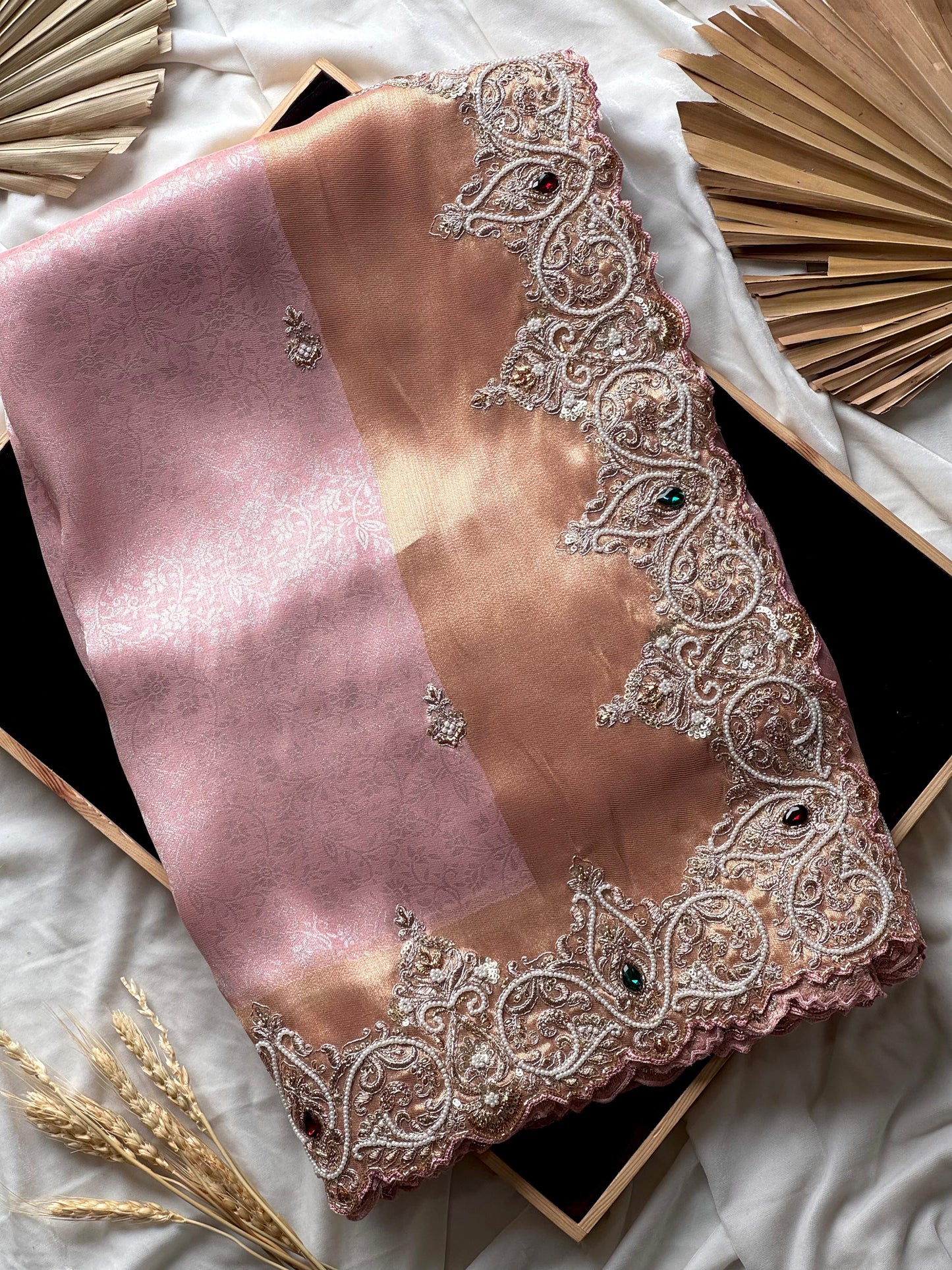 Vintage Blush Saree