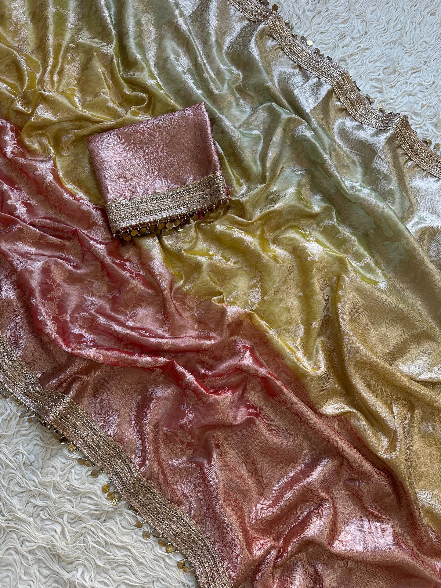 Opal Dreams Saree(Yellow)