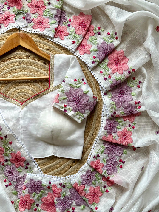 Gulbahaar Saree(white)