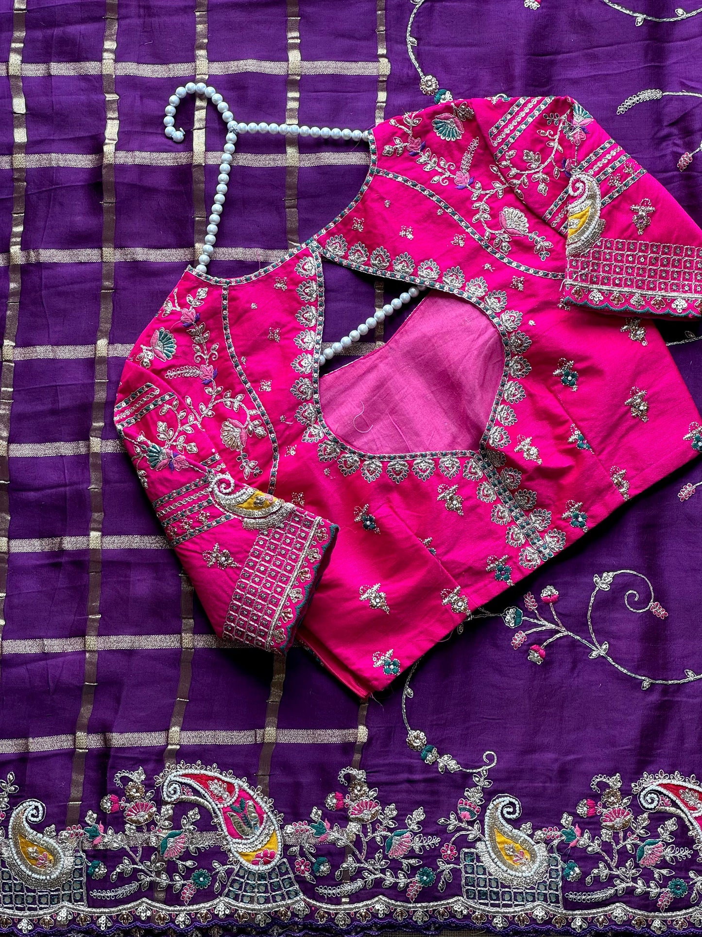 Jamuni Phoolkari Saree