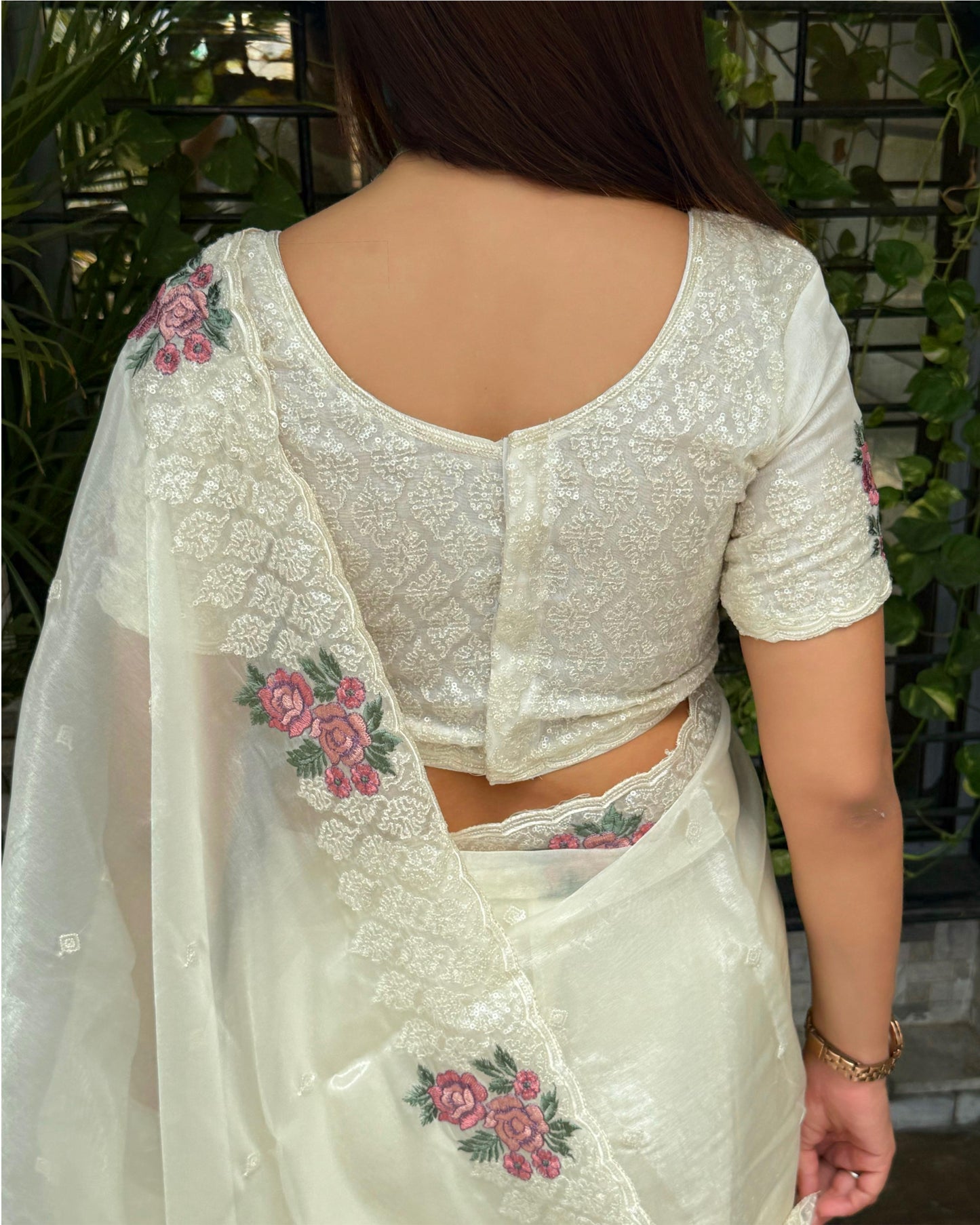 Ivory Bliss Saree