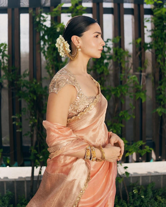 Peach Glow Saree