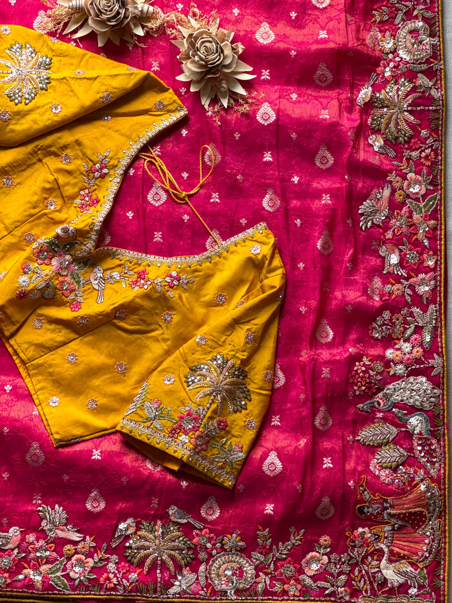 Mughal Mohini Luxe Saree(Magenta)