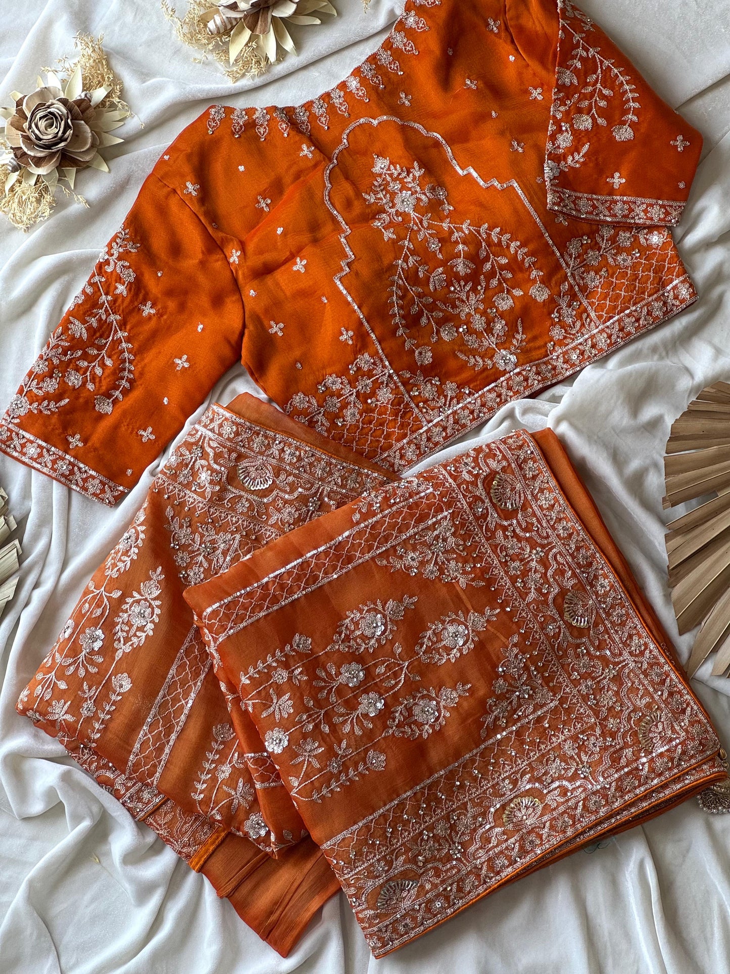 Kesariya Noor Saree