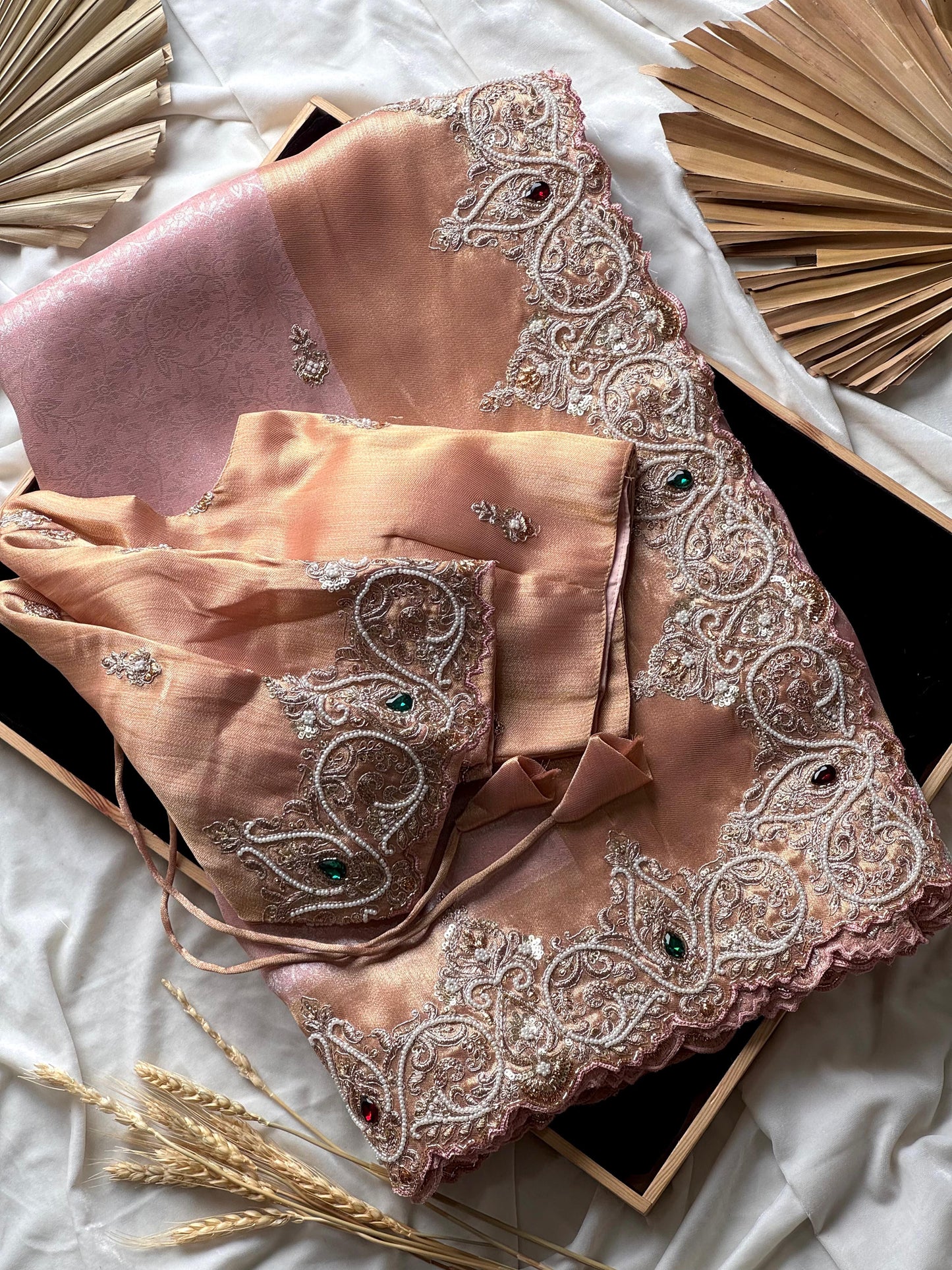 Vintage Blush Saree