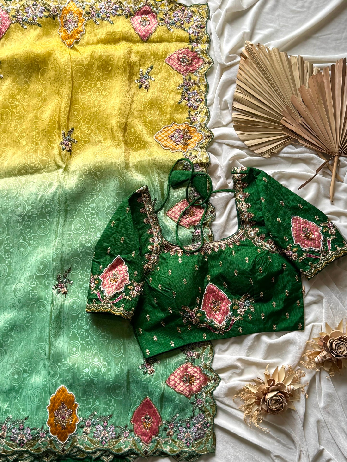 Gulistan Green Saree