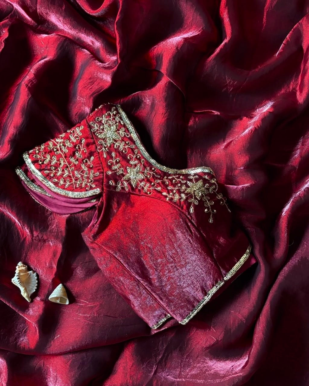 Crimson Muse Saree