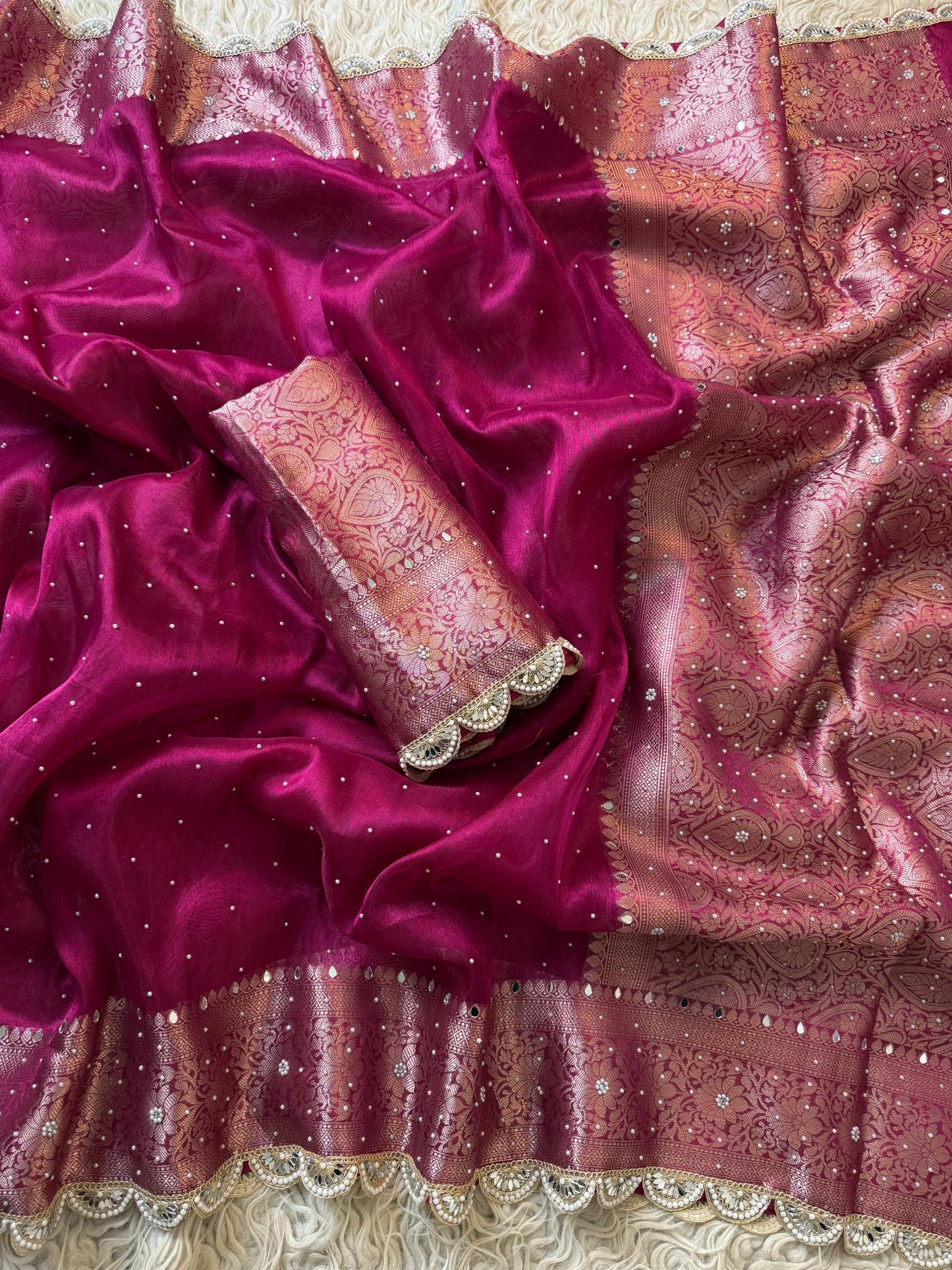 Magenta Mahal Saree