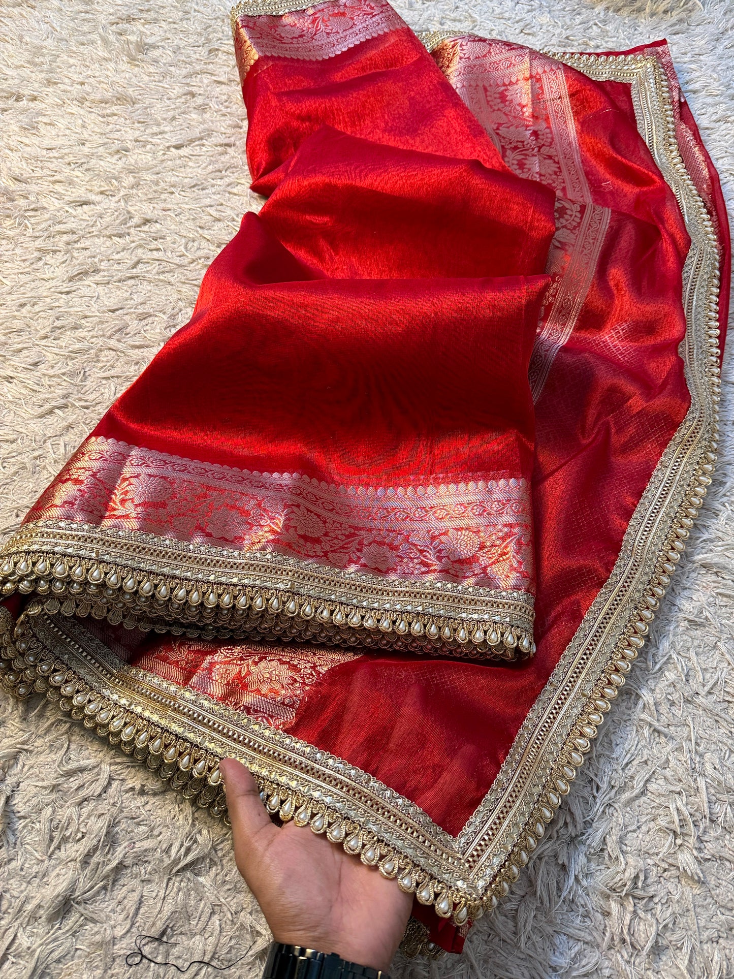 Ruby Shimmer Saree