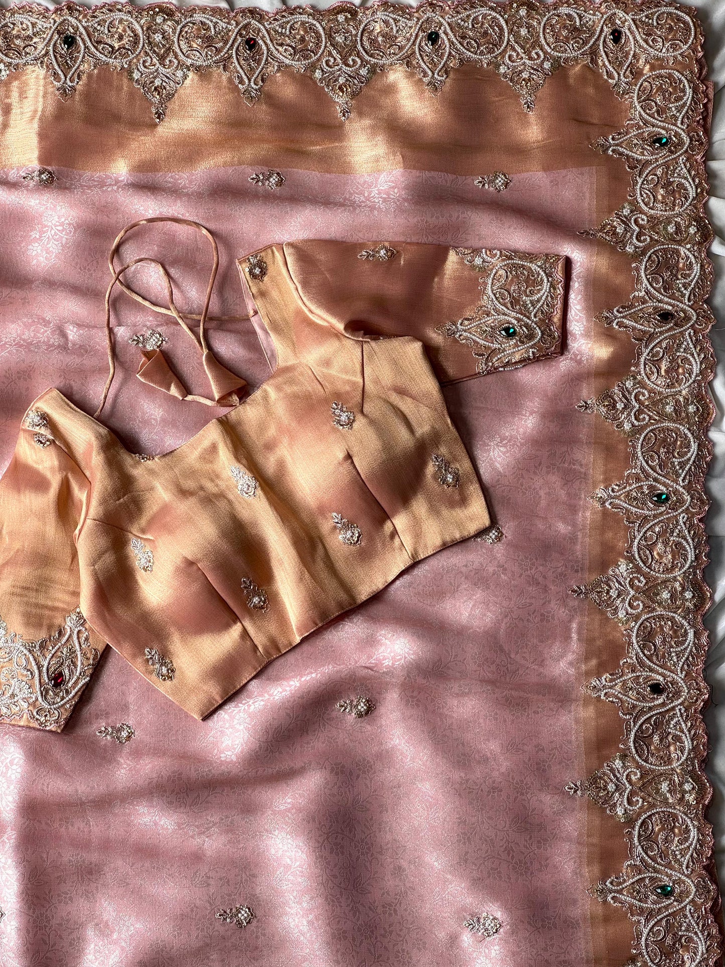 Vintage Blush Saree