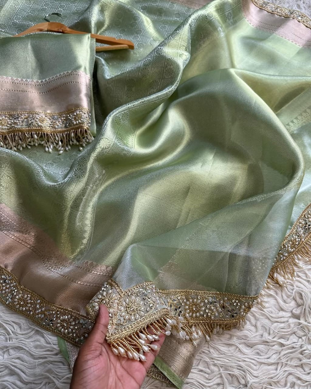 Mint Mohini Banarasi Saree
