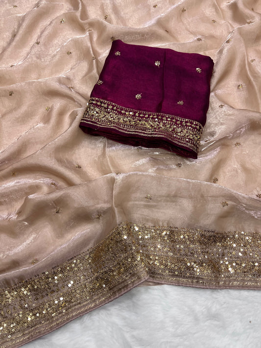 Shehnaz Saree(Dusty Rose Pink)