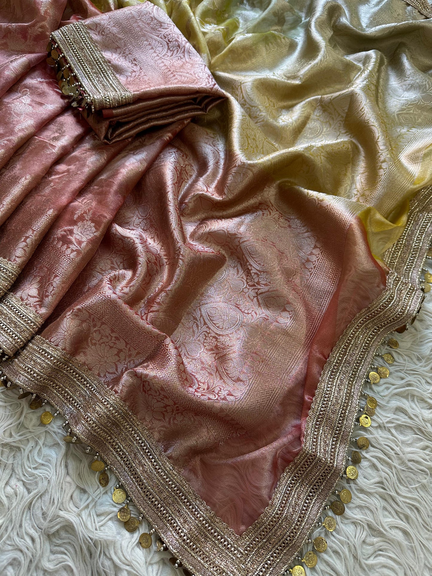 Opal Dreams Saree(Yellow)
