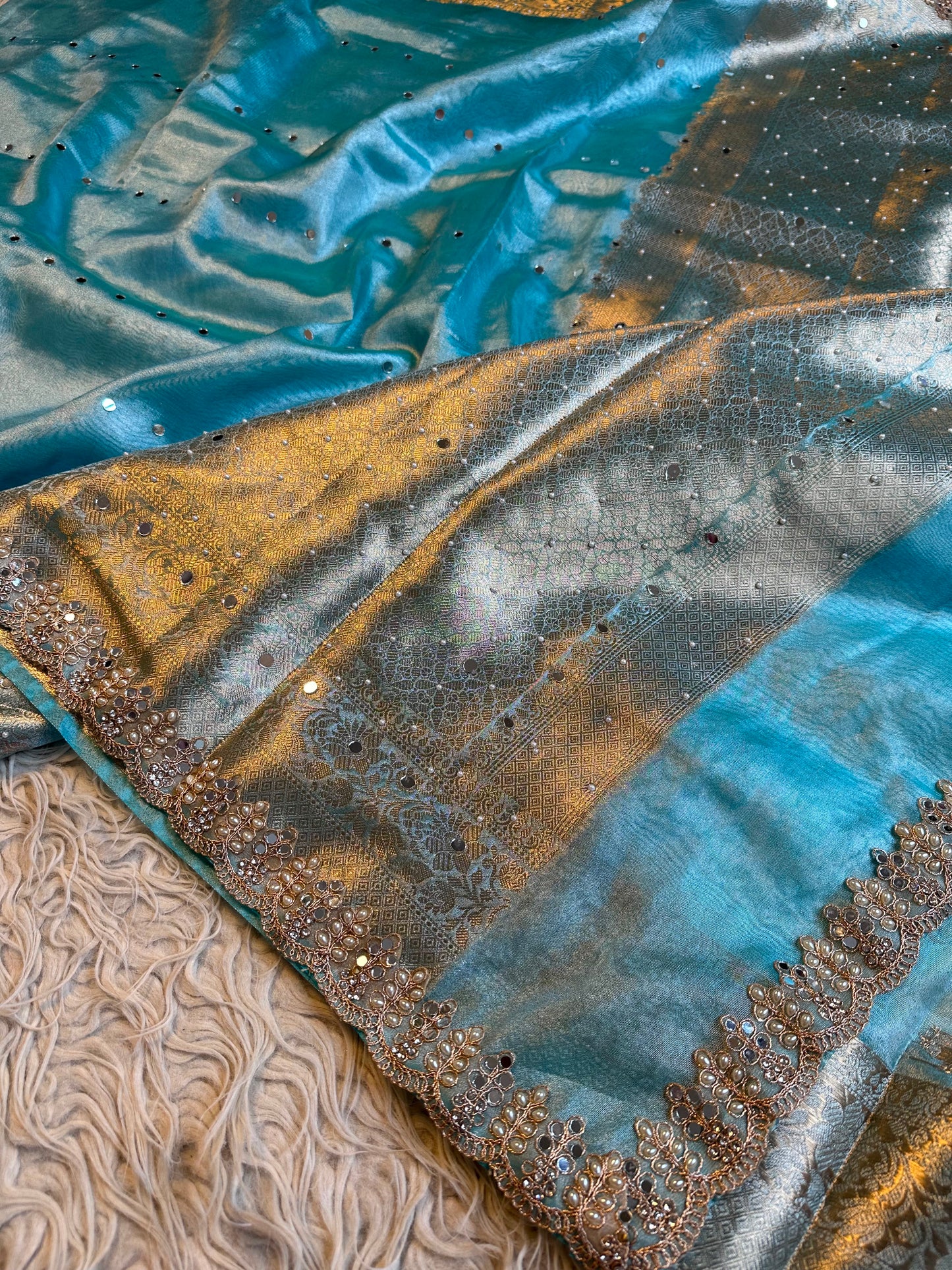 Blue Lagoon Luxe Saree