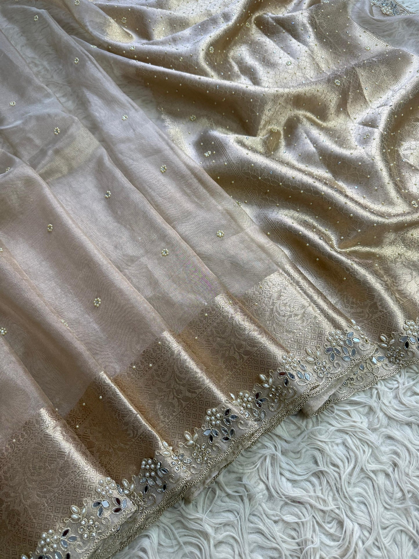 Ivory Luxe Saree