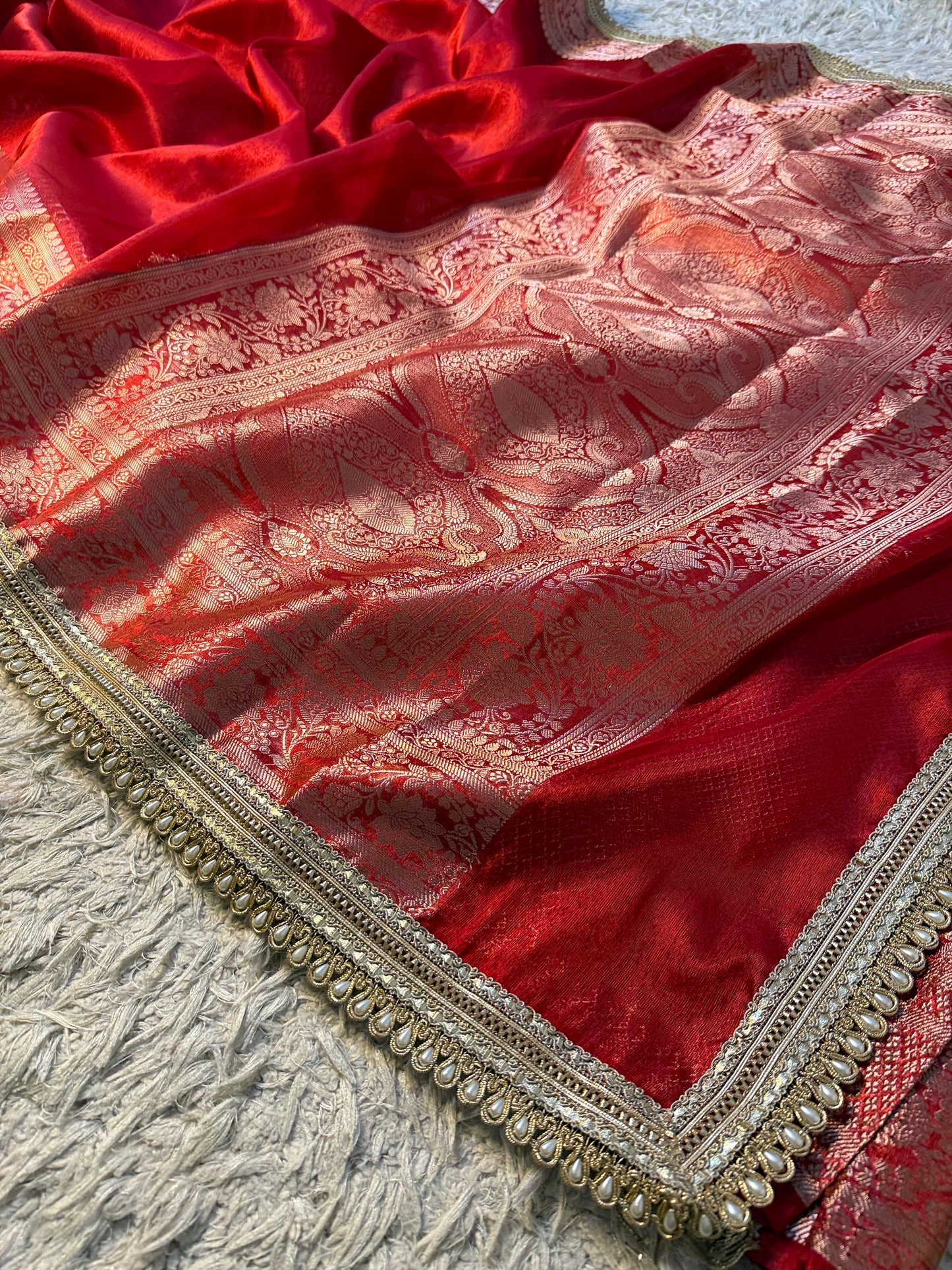 Ruby Shimmer Saree