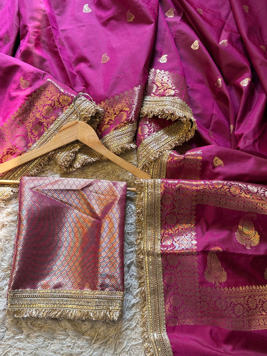 Imperial Magenta Saree(Rani Pink)
