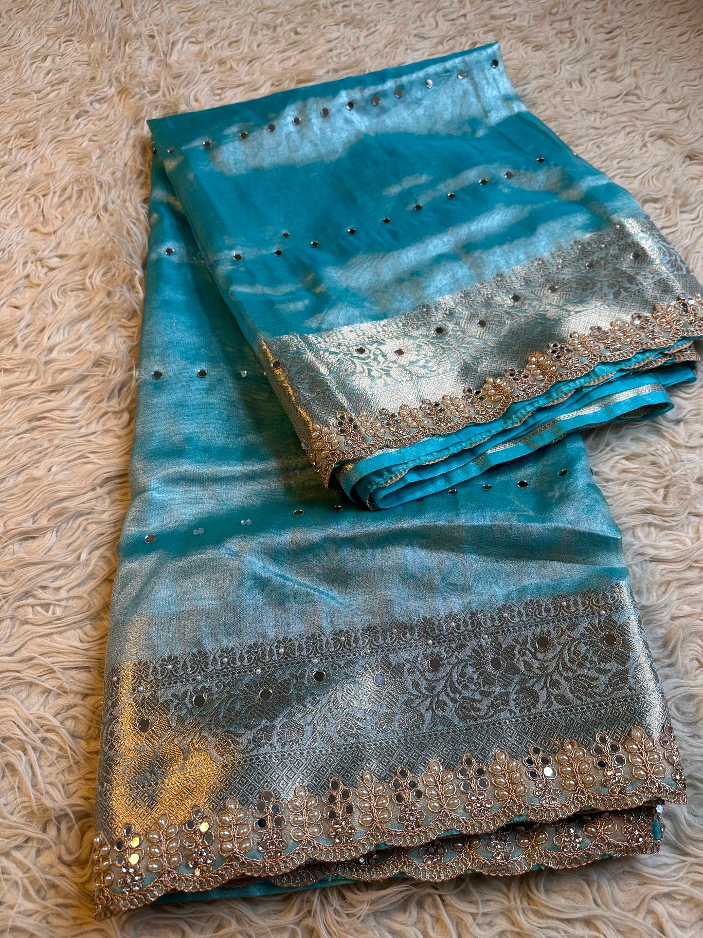 Blue Lagoon Luxe Saree