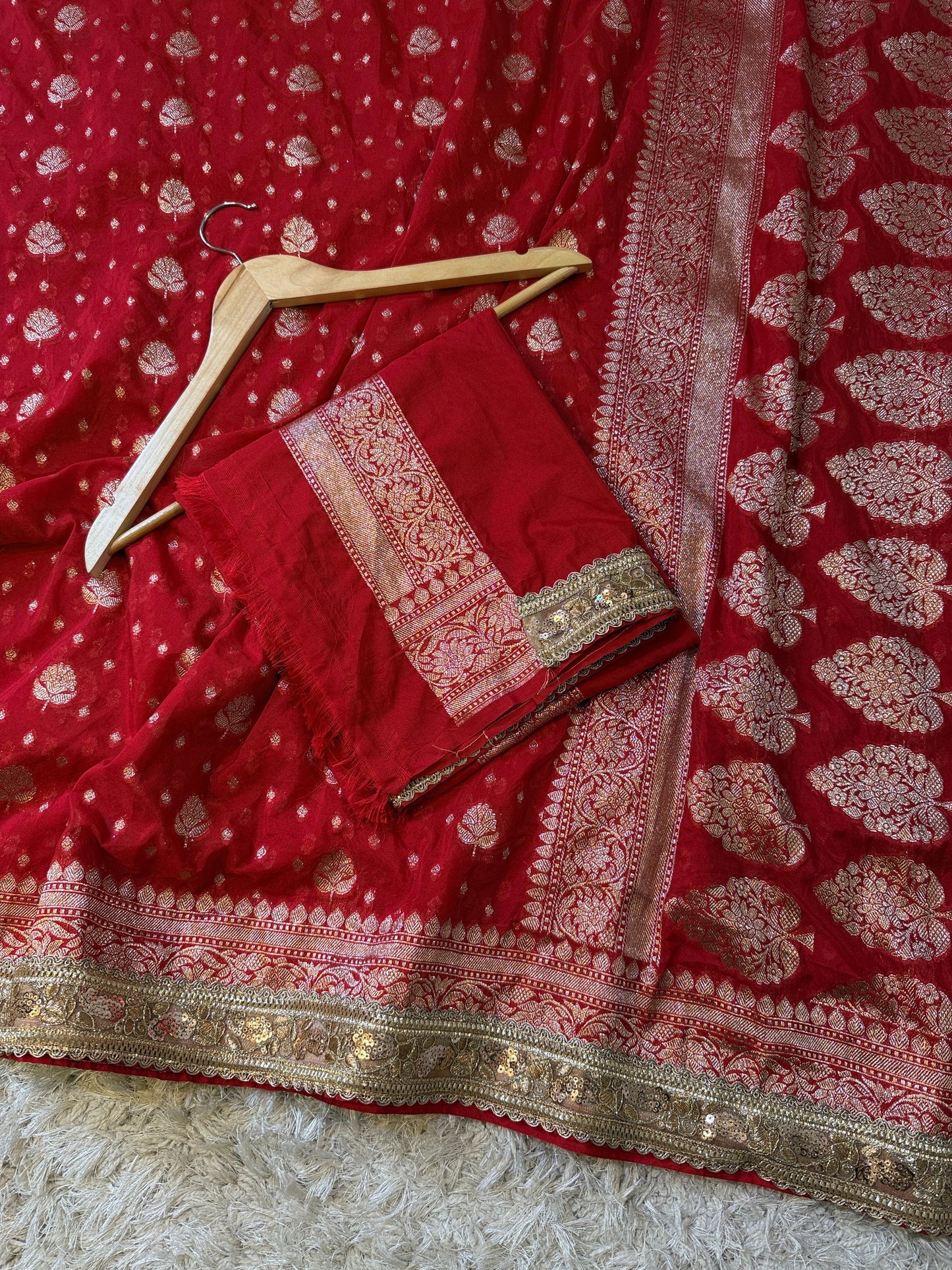 Kanakavalli Khadi Georgette Saree
