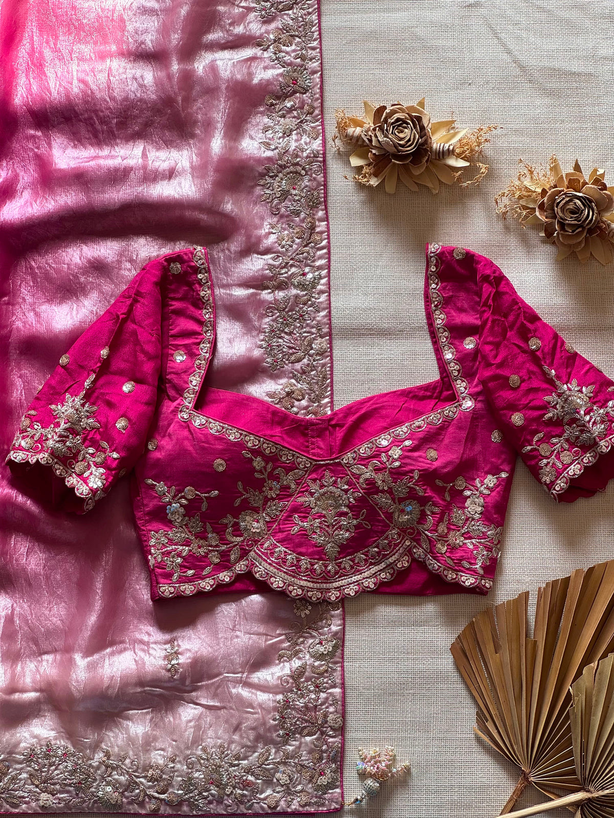 Gulab ombré Saree