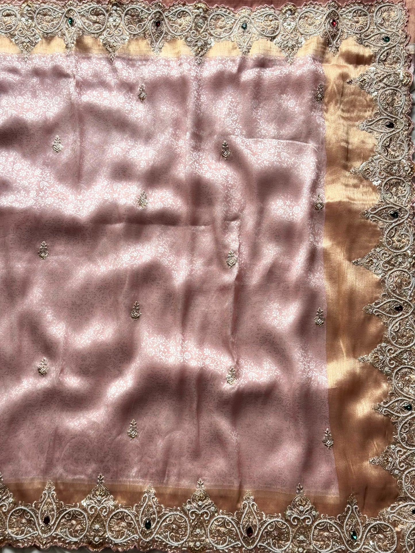 Vintage Blush Saree