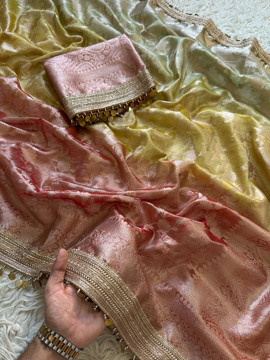 Opal Dreams Saree(Yellow)