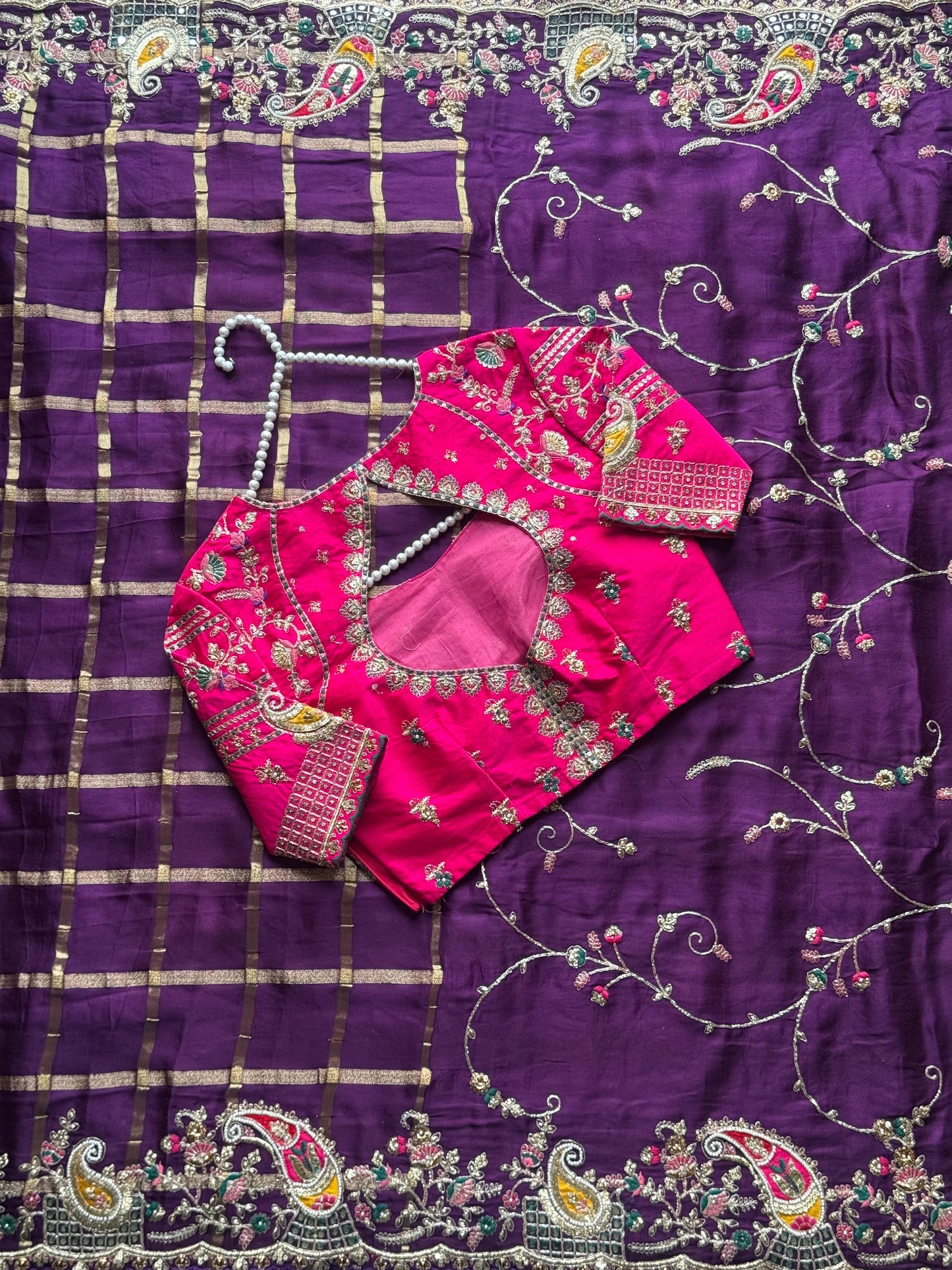 Jamuni Phoolkari Saree